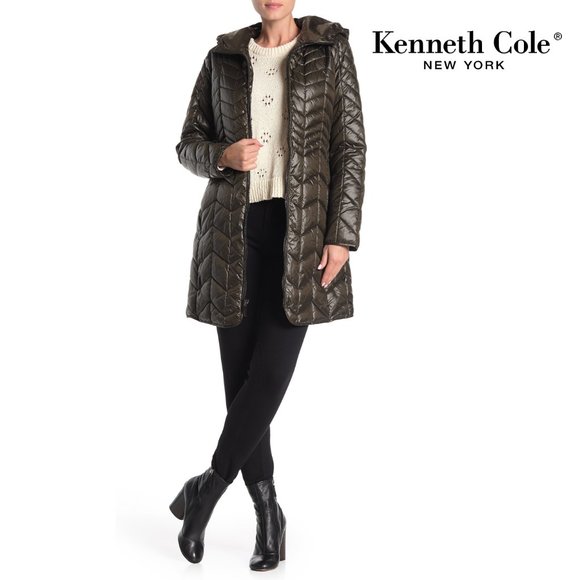 Kenneth Cole New York Hooded Quilted Puffer Coat - Picture 2 of 4